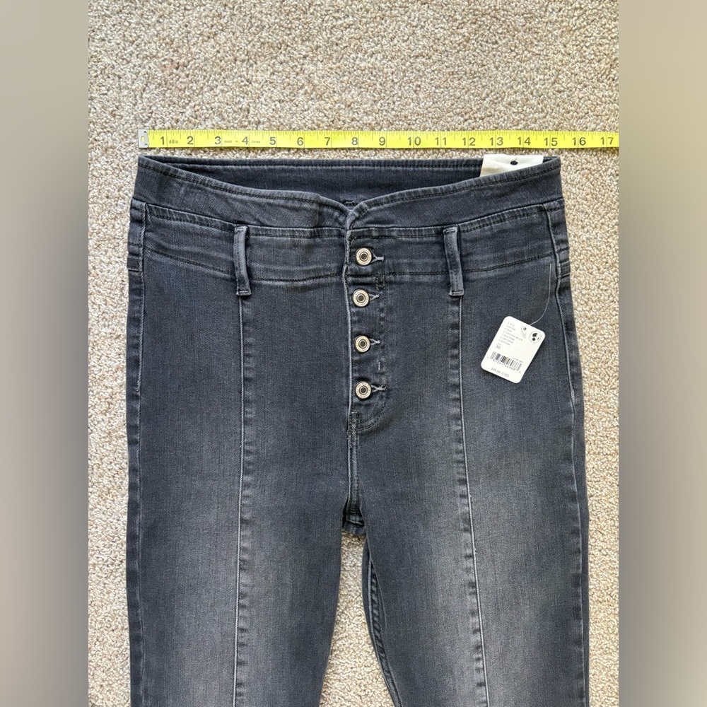 NWT Free People We the Free After Dark Mid Rise Flare Vintage Black Size… - Picture 6 of 14
